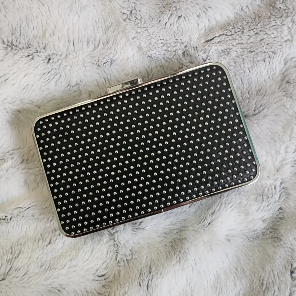 Michael Kors Black and Silver Studded Clutch - Picture 7 of 12
